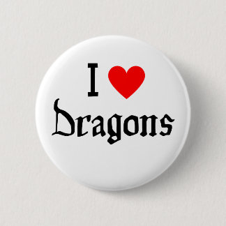 Ik hou van Dragons Ronde Button 5,7 Cm