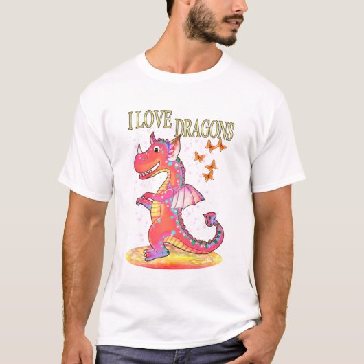 Ik hou van Dragons. T-shirt (Voorkant)