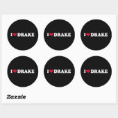 IK HOU VAN DRAKE RONDE STICKER (Vel)