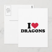 Ik hou van draken briefkaart (Voorkant / Achterkant)
