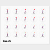 Ik hou van draken ronde sticker (Vel)