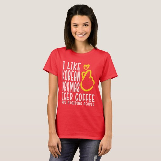 IK HOU VAN DRAMA EN KOFFIE - K Drama Funnytee T-shirt