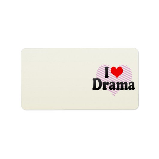 Ik hou van Drama Etiket (Voorkant)