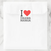 Ik hou van drama manga vierkante sticker (Tas)