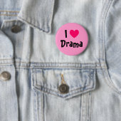 Ik hou van drama ronde button 5,7 cm (In situ)