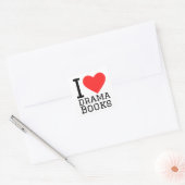 Ik hou van dramaboeken vierkante sticker (Envelop)