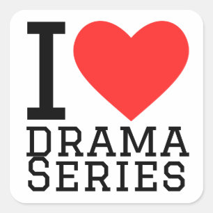 Ik hou van dramaseries vierkante sticker