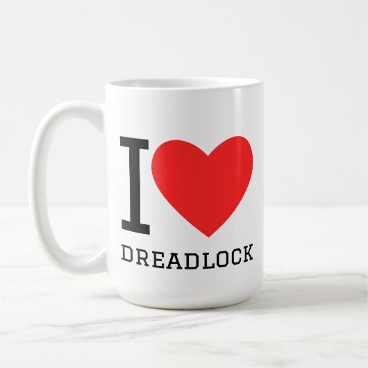Ik hou van dreadlock koffiemok (Links)