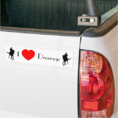 Ik hou van dressuurpaard en ruiter bumpersticker (Op Truck)