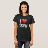 Ik hou van Drew Name Persoonlijke Mannen Guy BFF F T-shirt (Voorkant volledig)