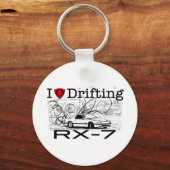 Ik hou van driften RX-7 Sleutelhanger (Voorkant)