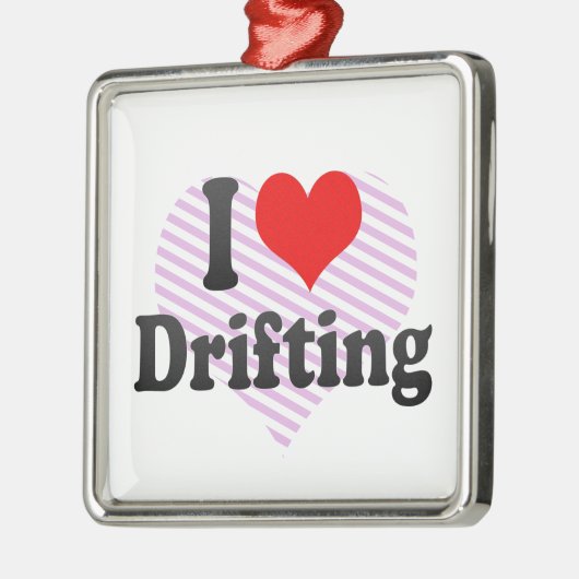 Ik hou van Drifting Metalen Ornament (Links)
