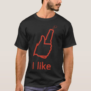 Ik hou van Drink Facebook Thumb Beer Gin die friet T-shirt