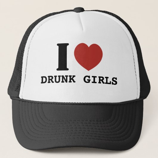 Ik hou van Drink meisjes Trucker Pet (Voorkant)