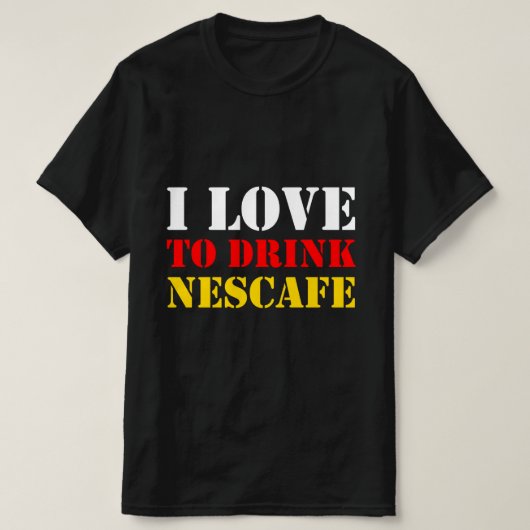 Ik hou van drink Nescafe T-shirt (Design voorkant)
