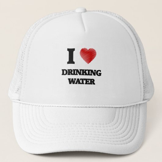 Ik hou van Drink water Trucker Pet (Voorkant)
