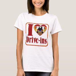 Ik hou van Drive-Ins Fun Flashback Slogan T-shirt