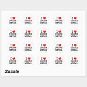 Ik hou van drone metal ronde sticker (Vel)