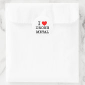 Ik hou van drone metal ronde sticker (Tas)