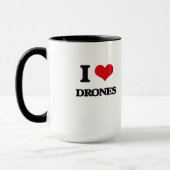 Ik hou van Drones Mok (Links)