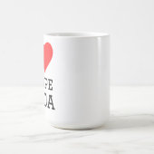 Ik hou van druivenfrisdrank koffiemok (Center)