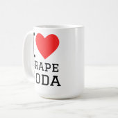 Ik hou van druivenfrisdrank koffiemok (Voorkant links)