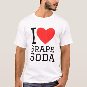 Ik hou van druivenfrisdrank t-shirt