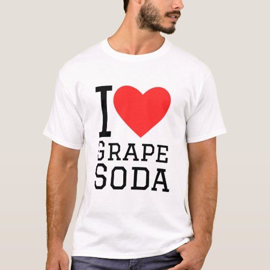 Ik hou van druivenfrisdrank t-shirt (Voorkant)