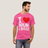 Ik hou van drum en tas t-shirt (Voorkant volledig)