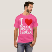 Ik hou van drum en tas t-shirt (Voorkant volledig)