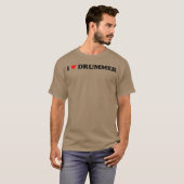 Ik hou van drummer meisje t-shirt (Voorkant volledig)