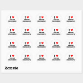 Ik hou van Drums Drumming Ronde Sticker (Vel)