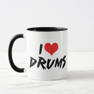 Ik hou van drums mok