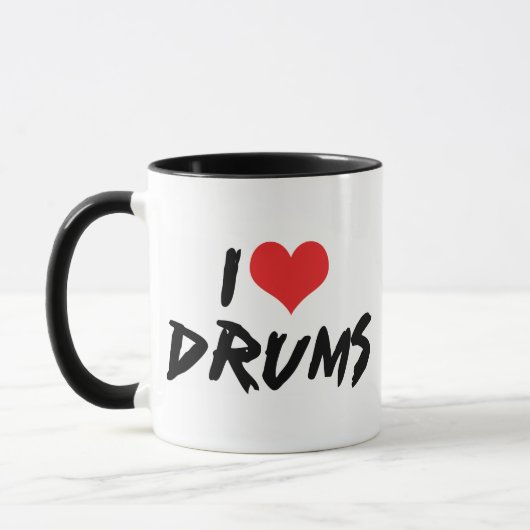 Ik hou van drums mok (Links)
