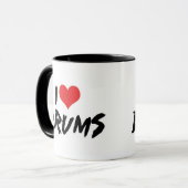 Ik hou van drums mok (Voorkant links)