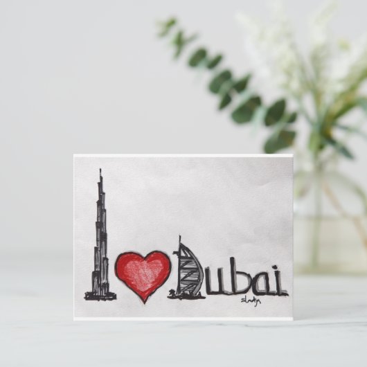 Ik hou van Dubai Briefkaart (Staand voorkant)