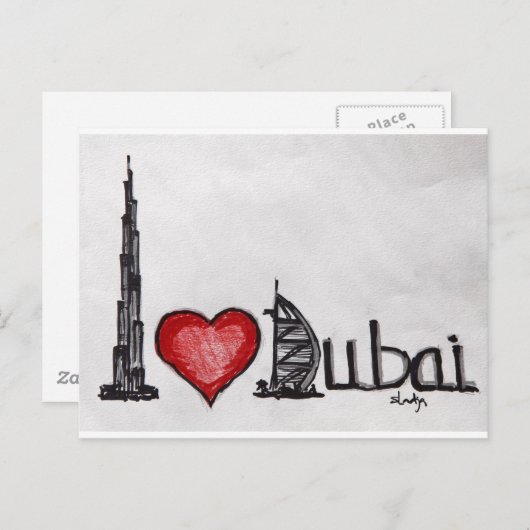 Ik hou van Dubai Briefkaart (Voorkant / Achterkant)