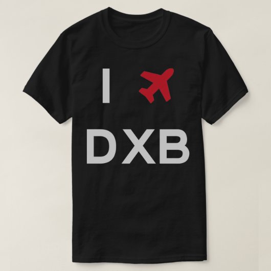 Ik hou van Dubai DXB T-shirt (Design voorkant)