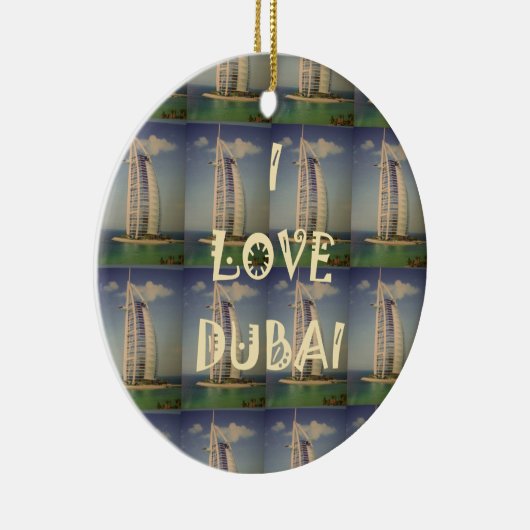 Ik hou van Dubai Keramisch Ornament (Rechts)