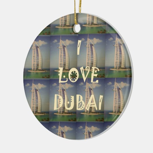 Ik hou van Dubai Keramisch Ornament (Links)
