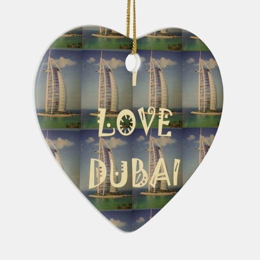 Ik hou van Dubai Keramisch Ornament (Rechts)