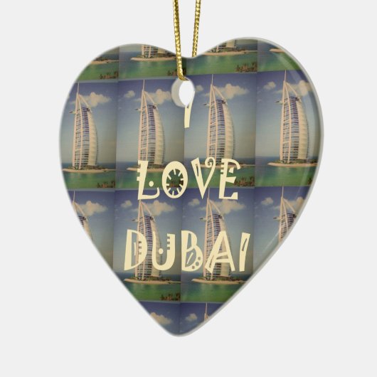 Ik hou van Dubai Keramisch Ornament (Links)