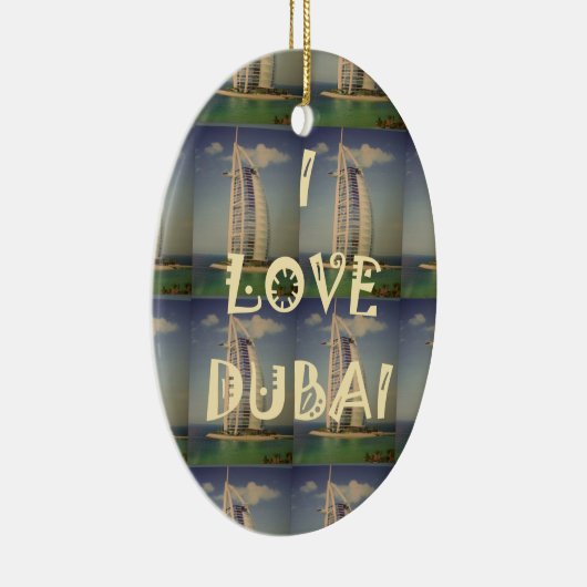 Ik hou van Dubai Keramisch Ornament (Rechts)