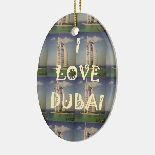 Ik hou van Dubai Keramisch Ornament (Links)