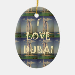 Ik hou van Dubai Keramisch Ornament