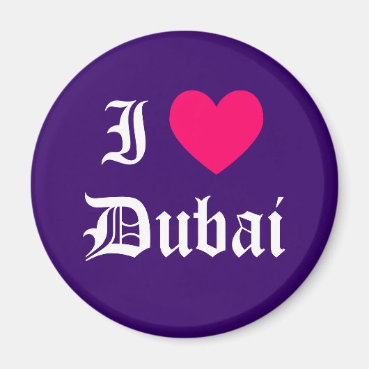 Ik hou van Dubai Magneet (Voorkant)