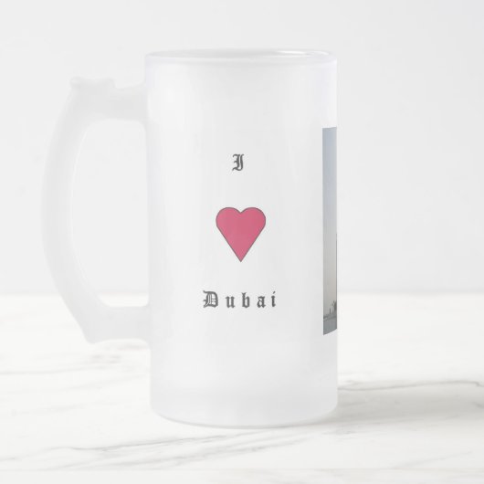Ik hou van Dubai Matglas Bierpul (Links)