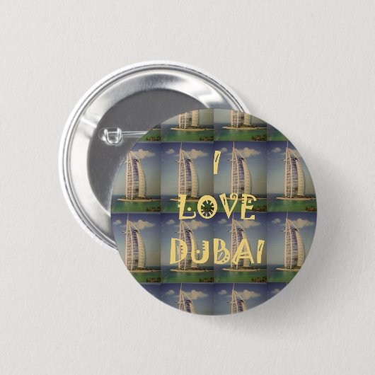 Ik hou van Dubai Ronde Button 5,7 Cm (Voorkant /achterkant)