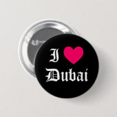 Ik hou van Dubai Ronde Button 5,7 Cm (Voorkant /achterkant)