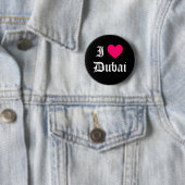 Ik hou van Dubai Ronde Button 5,7 Cm (In situ)